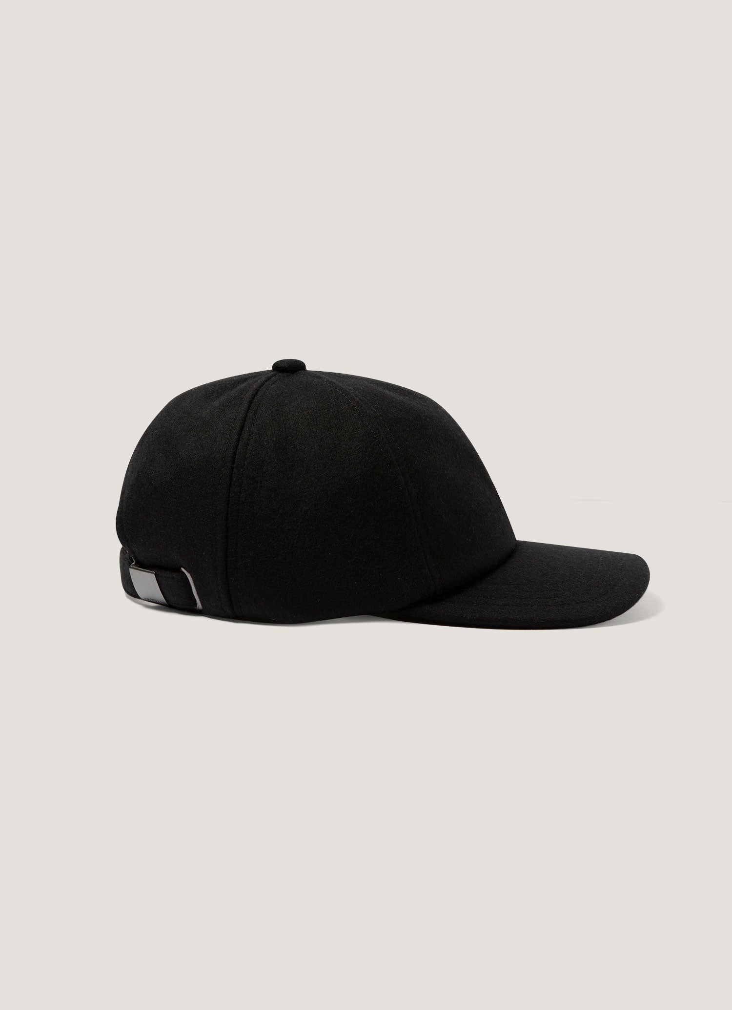 Men's Boiled Wool Cap in Black