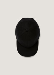 Men's Boiled Wool Cap in Black