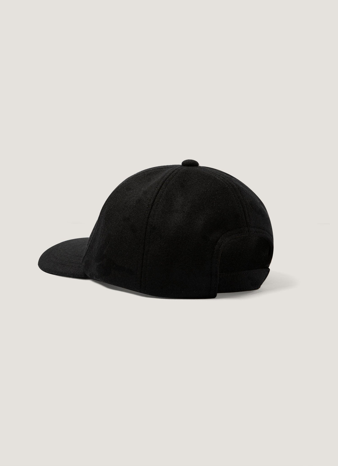 Men's Boiled Wool Cap in Black