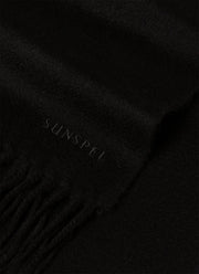 Men's Cashmere Scarf in Black