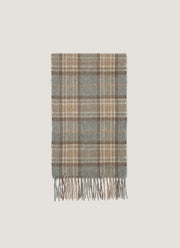 Men's Cashmere Scarf in Sandstone Check