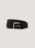 Men's Smart Suede Belt in Brown