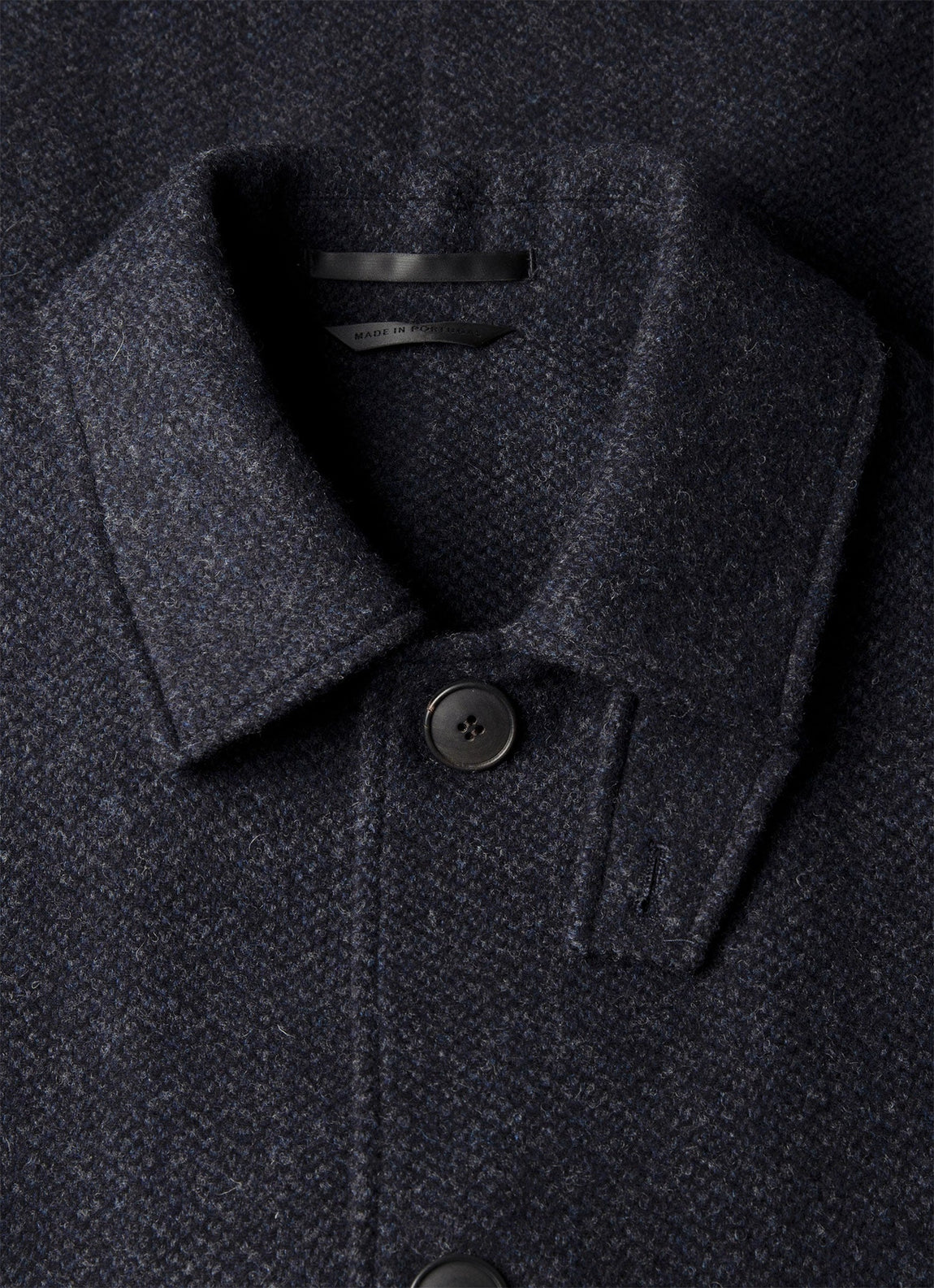 Men's Tweed Overcoat in Navy Tweed