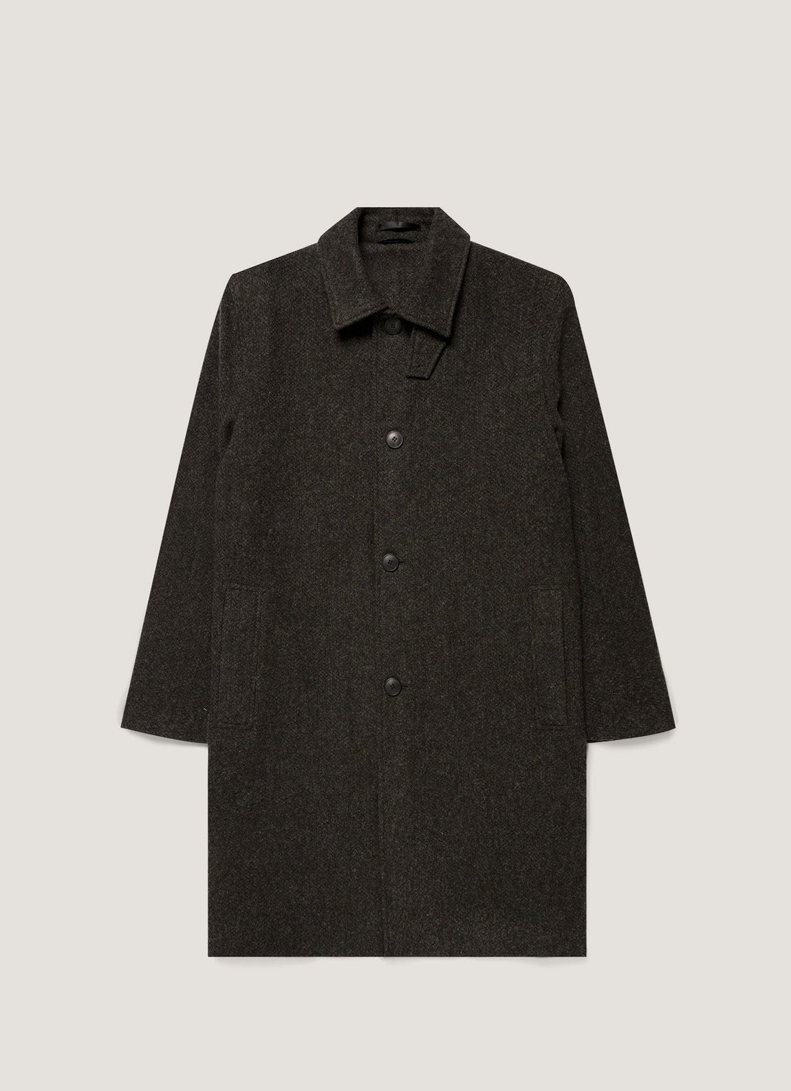 Men's Tweed Overcoat in Loden Green