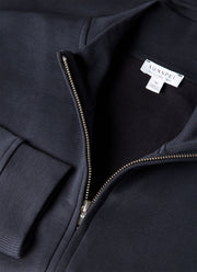 Men's Supima Loopback Zip Sweatshirt in Midnight Navy