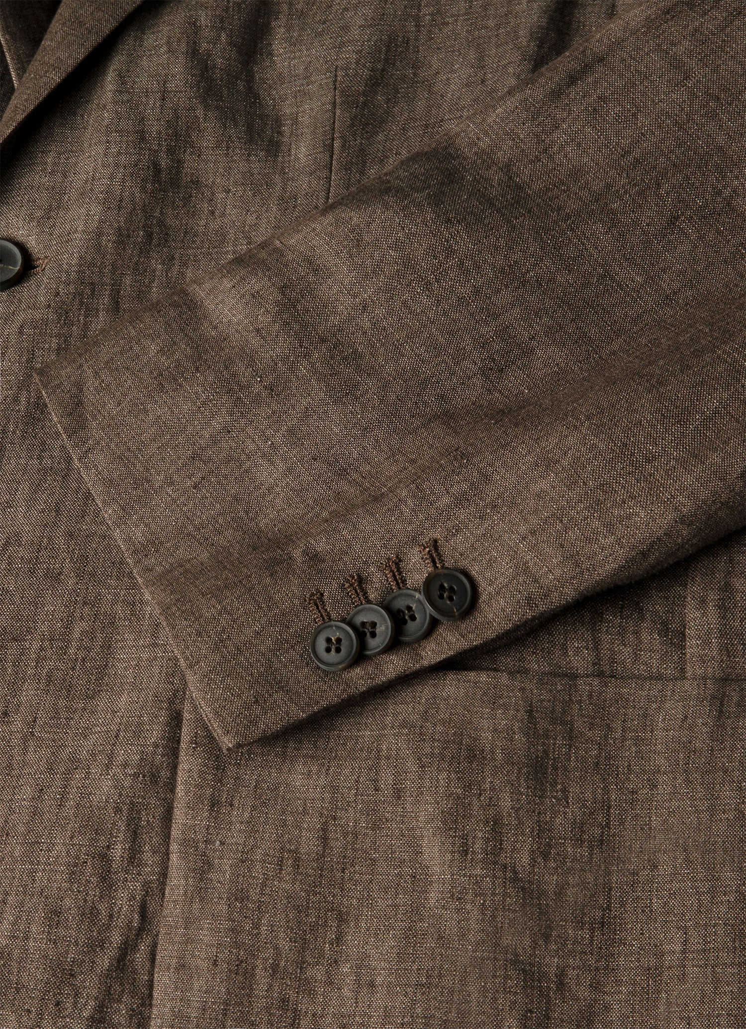 Men's Linen Two-Piece Suit in Dark Walnut