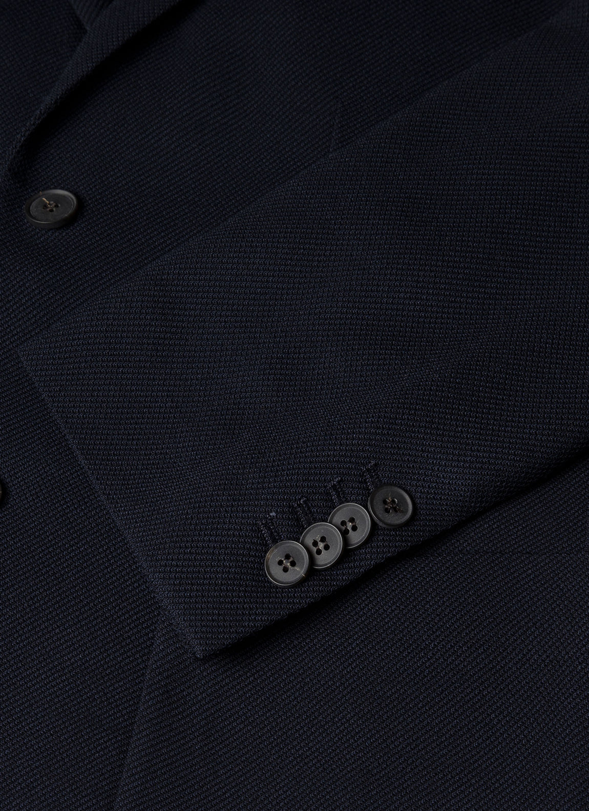 Men's Textured Wool Two-Piece Suit in Navy