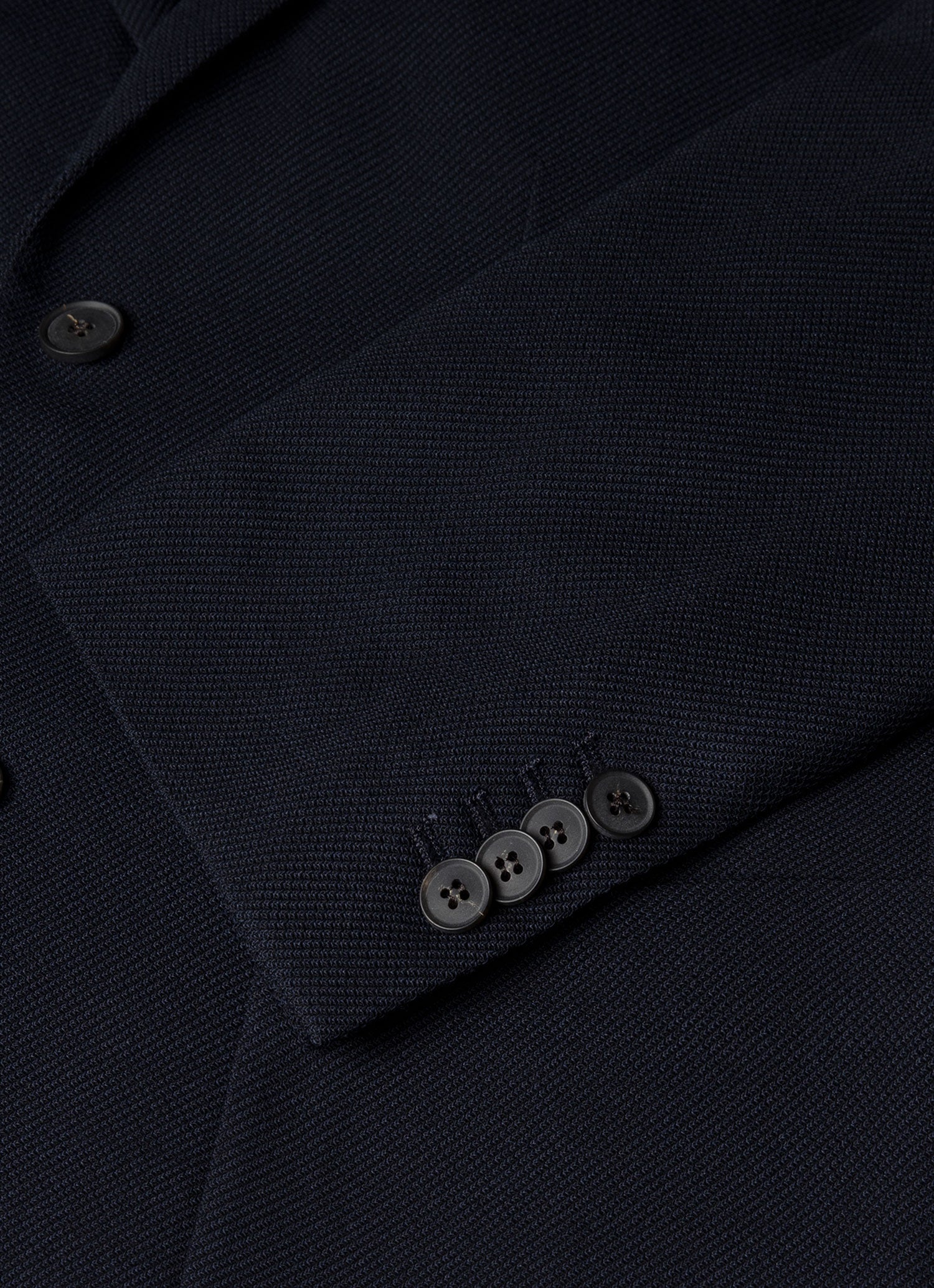 Men's Textured Wool Two-Piece Suit in Navy