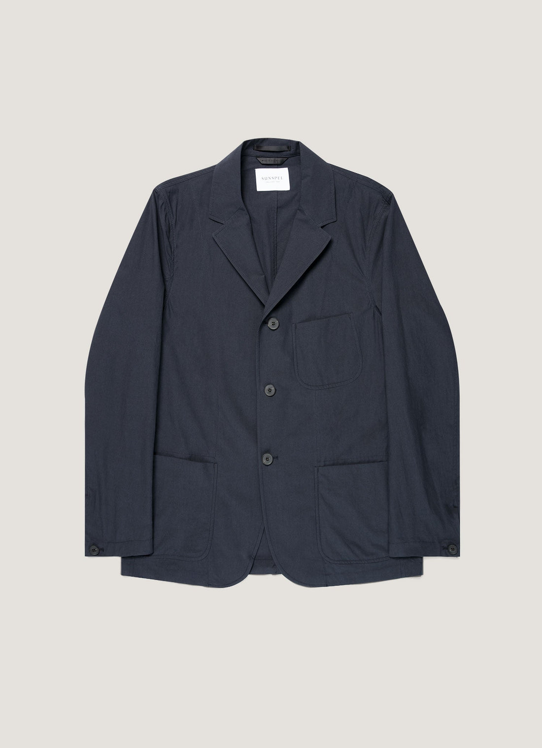 Men's Lightweight Cotton Poplin Blazer in Navy