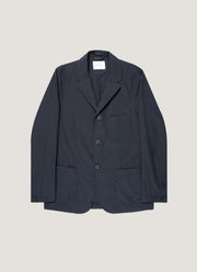 Men's Lightweight Cotton Poplin Blazer in Navy