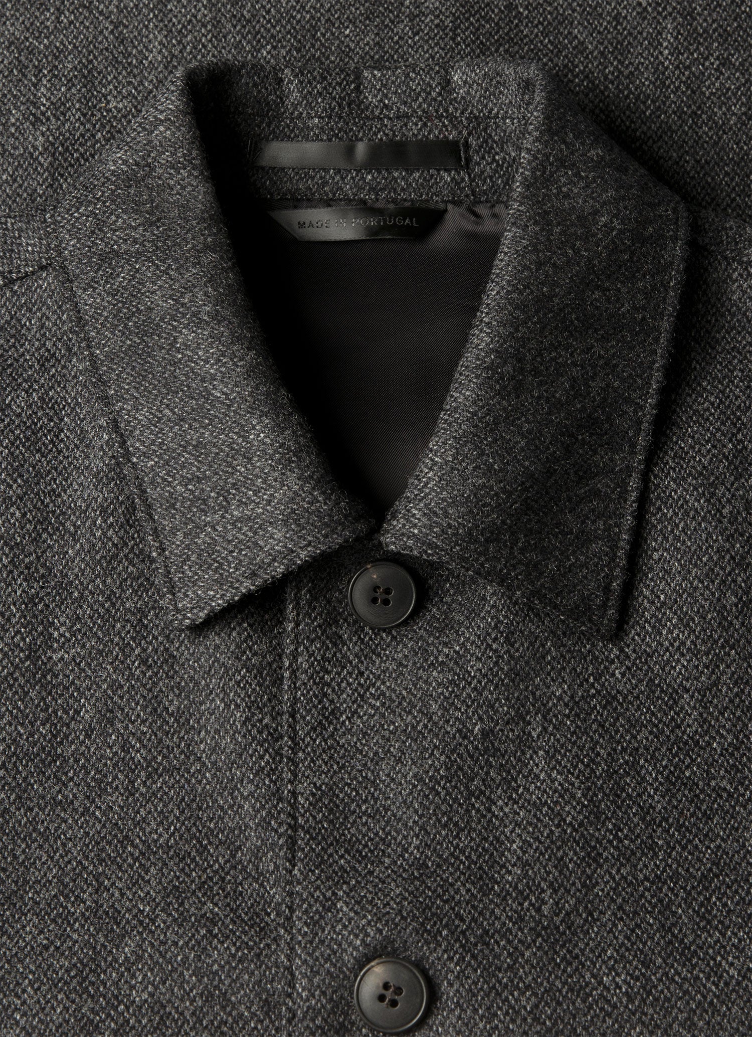Men's Wool Twill Chore Jacket in Charcoal Melange