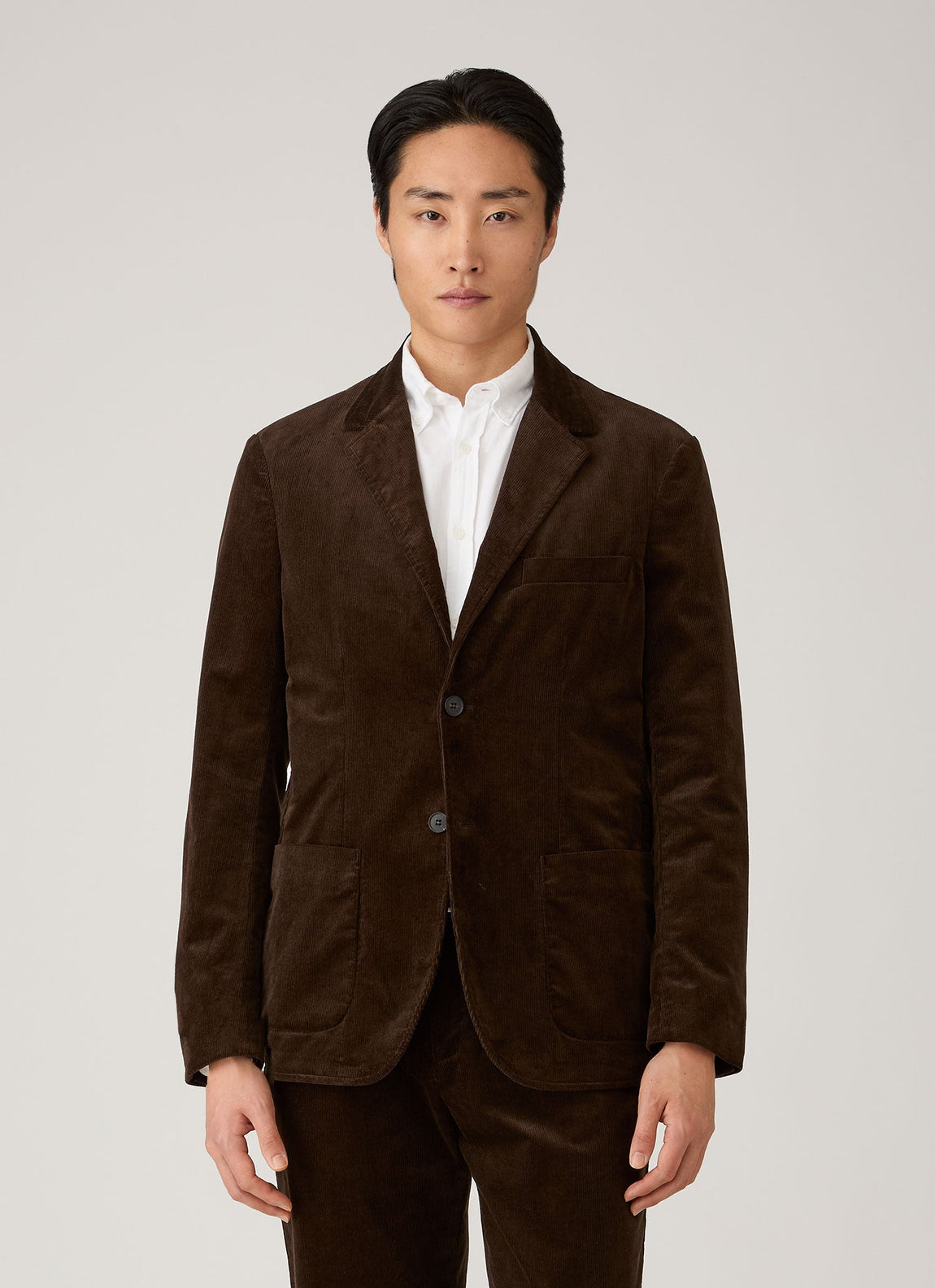 Men's Corduroy Blazer in Dark Chocolate