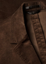 Men's Corduroy Blazer in Dark Chocolate