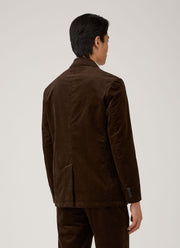 Men's Corduroy Blazer in Dark Chocolate