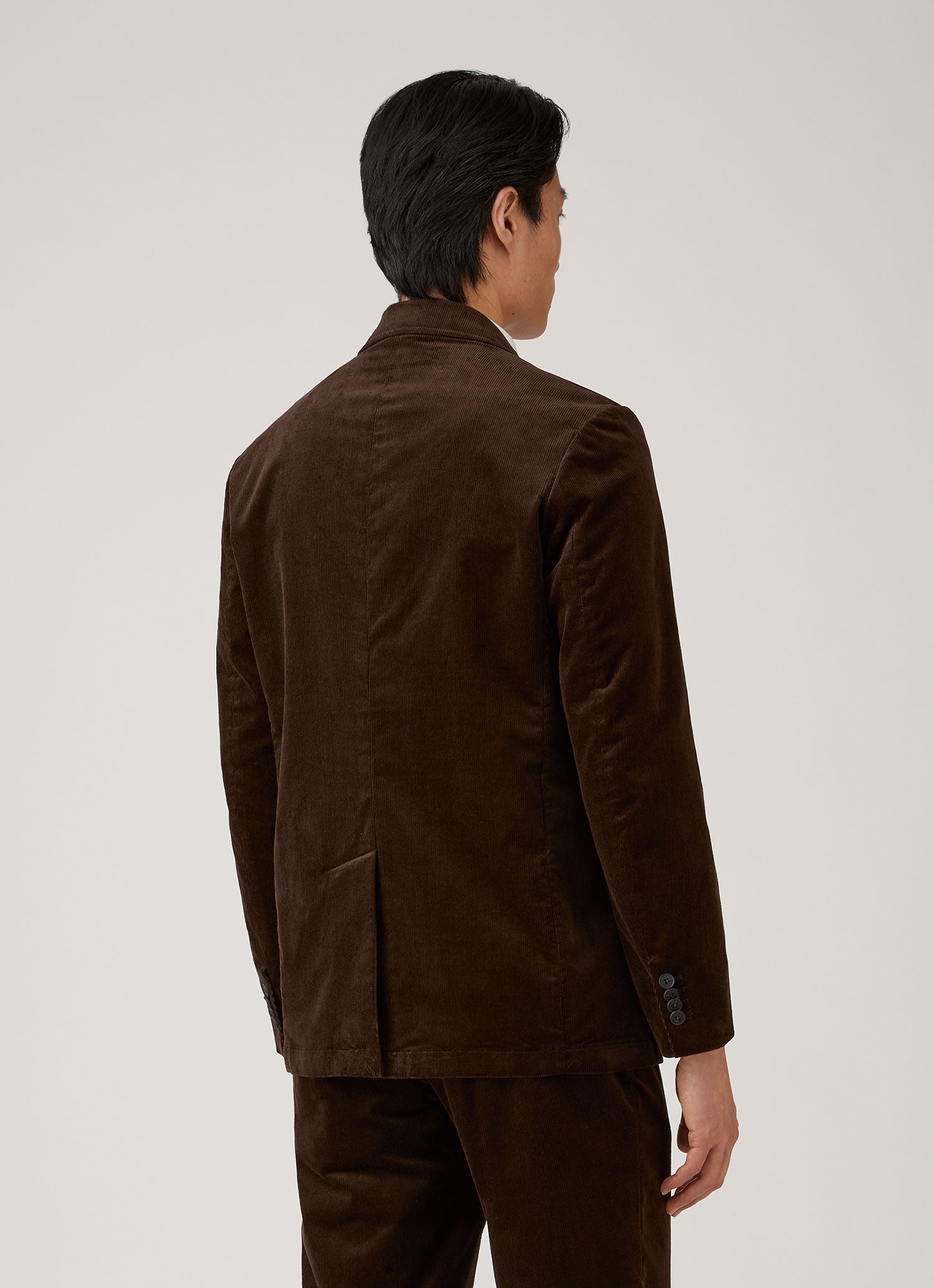 Men's Corduroy Blazer in Dark Chocolate