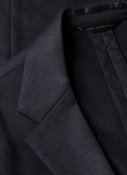 Men's Wool Cashmere Flannel Blazer in Navy