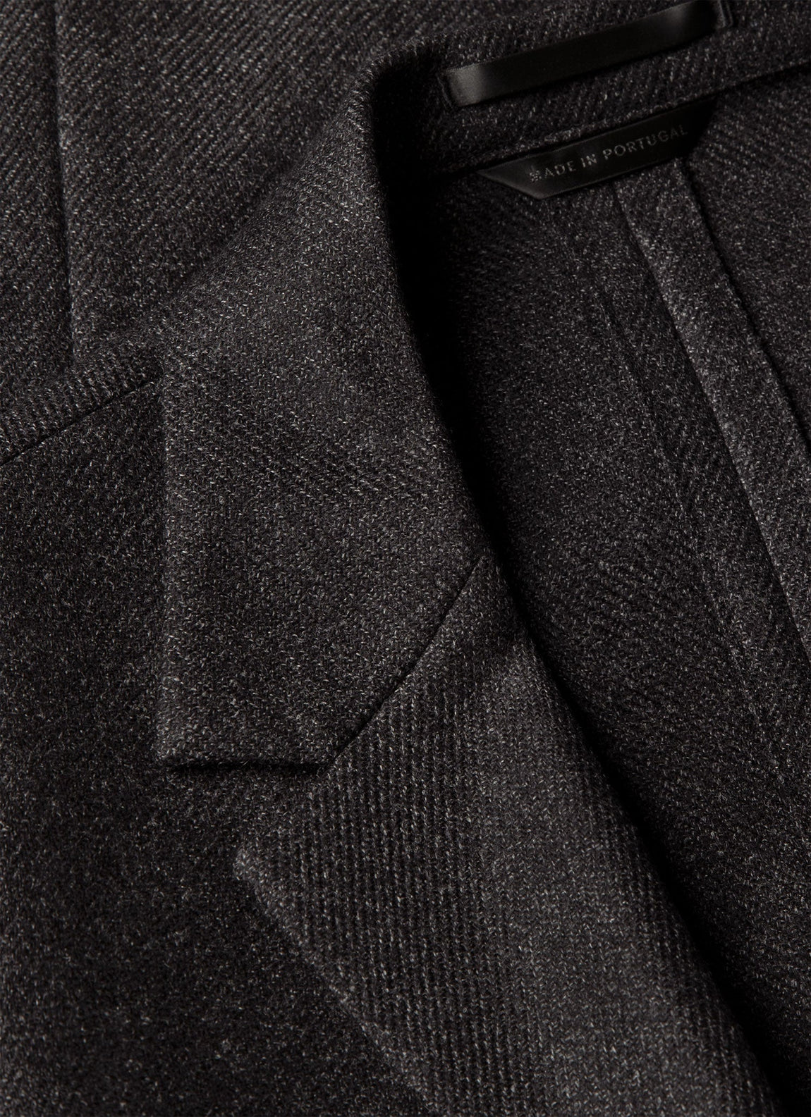 Men's Wool Silk Tweed Blazer in Anthracite