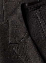 Men's Wool Silk Tweed Blazer in Anthracite