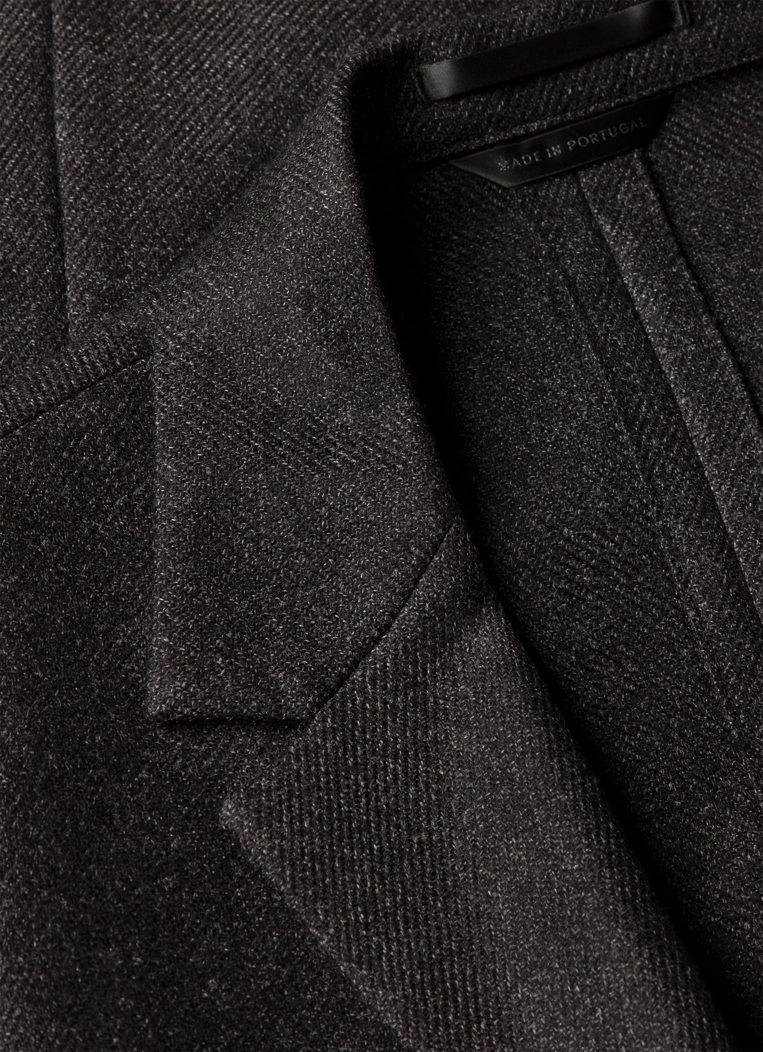 Men's Wool Silk Tweed Blazer in Anthracite