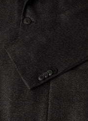 Men's Wool Silk Tweed Blazer in Anthracite