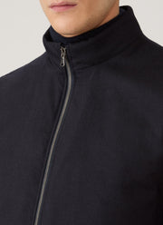 Men's Wool Cashmere Flannel Gilet in Navy