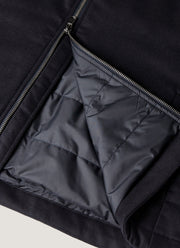Men's Wool Cashmere Flannel Gilet in Navy