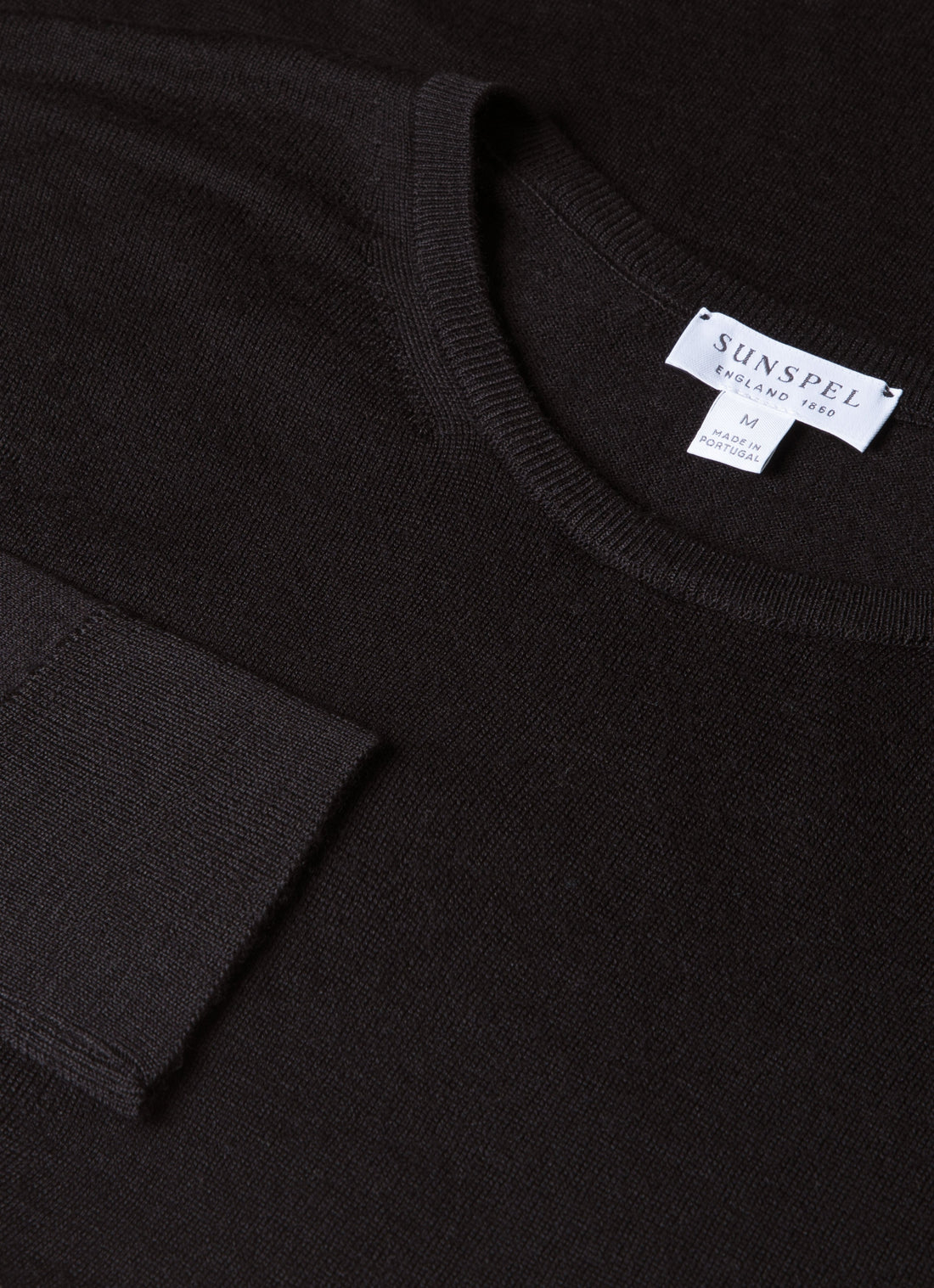 Men's Extra-Fine Merino Jumper in Black