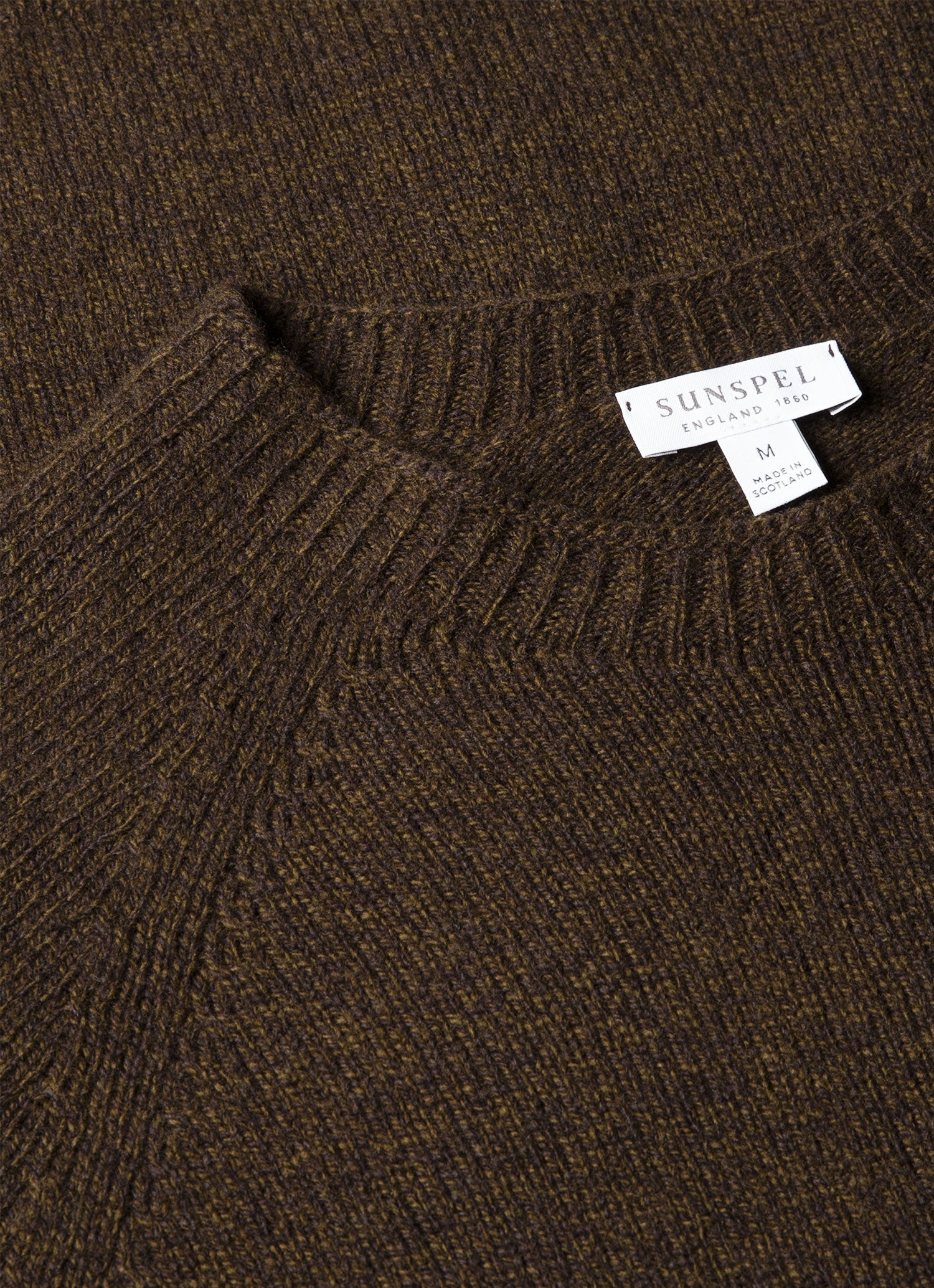 Men's Lambswool Crew Neck Jumper in Loden Green Twist
