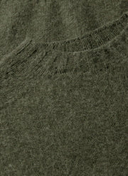 Men's Shetland Crew Neck Jumper in Sea Moss