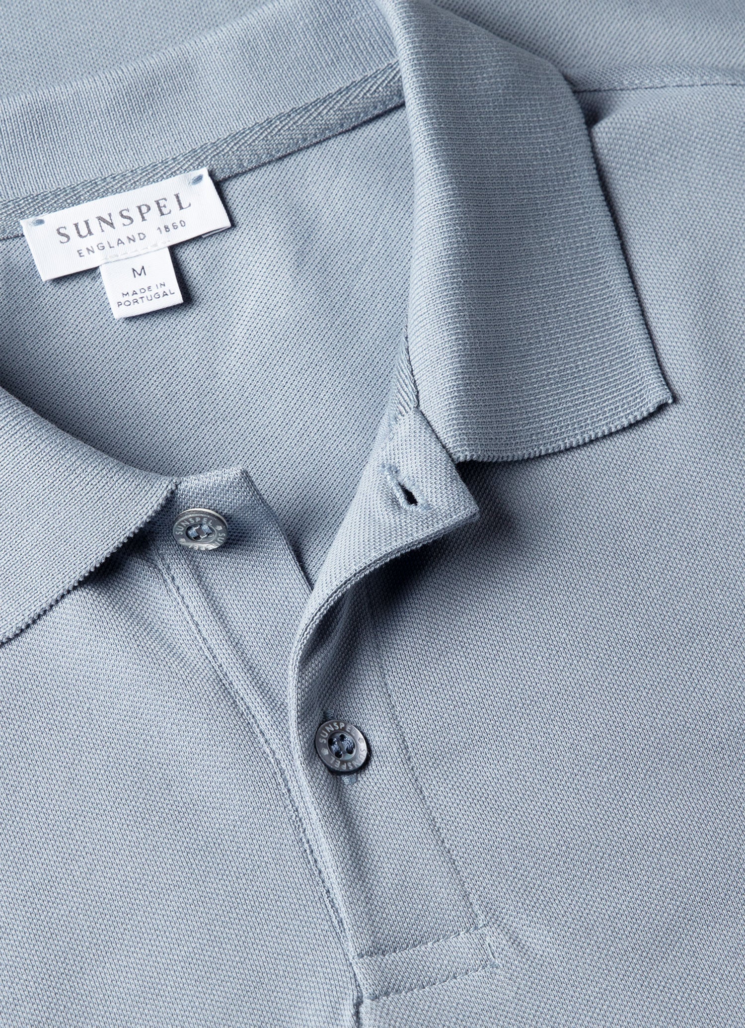 Men's Piqué Polo Shirt in Powder Blue