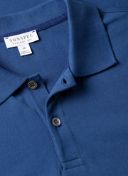 Men's Piqué Polo Shirt in Clear Night