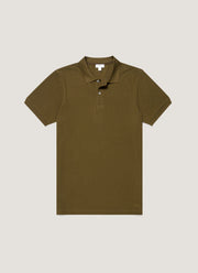 Men's Piqué Polo Shirt in Loden Green