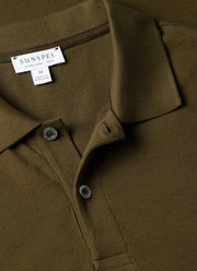 Men's Piqué Polo Shirt in Loden Green