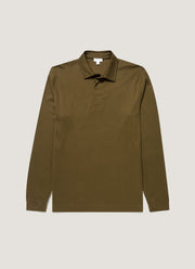 Men's Heavyweight Rugby Polo Shirt in Loden Green