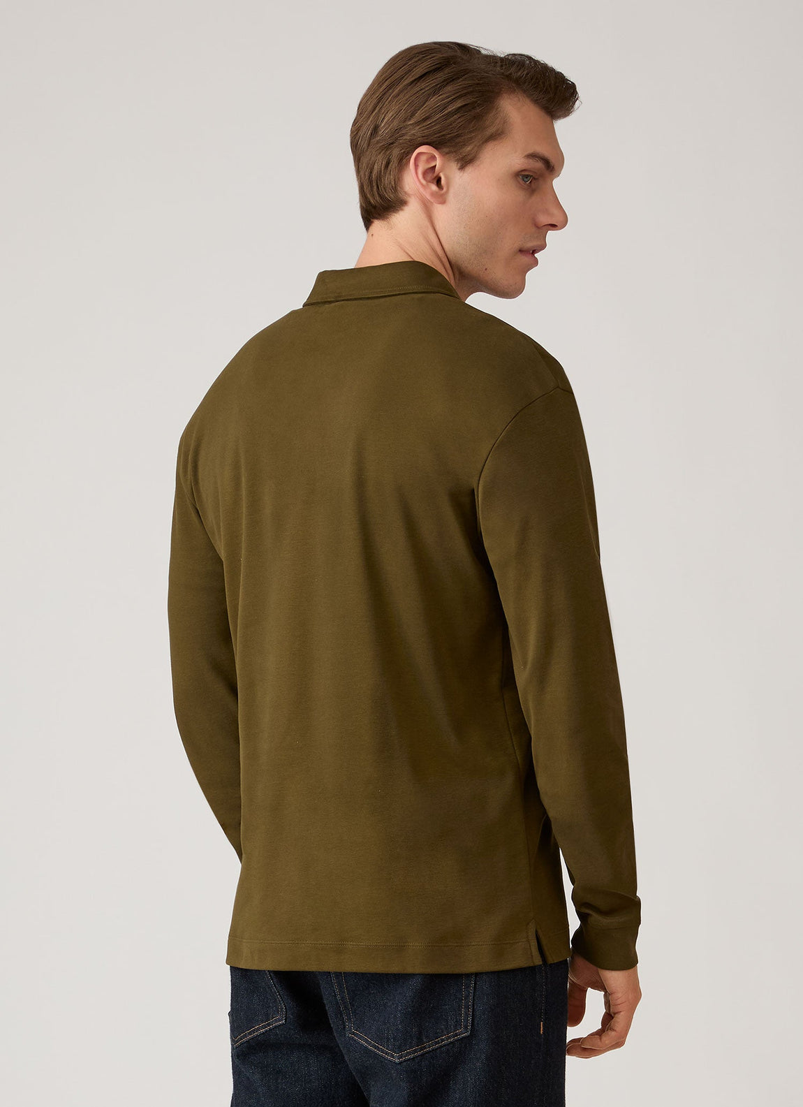 Men's Heavyweight Rugby Polo Shirt in Loden Green