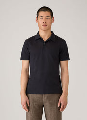 Men's Sea Island Cotton Riviera Polo Shirt in Midnight Navy