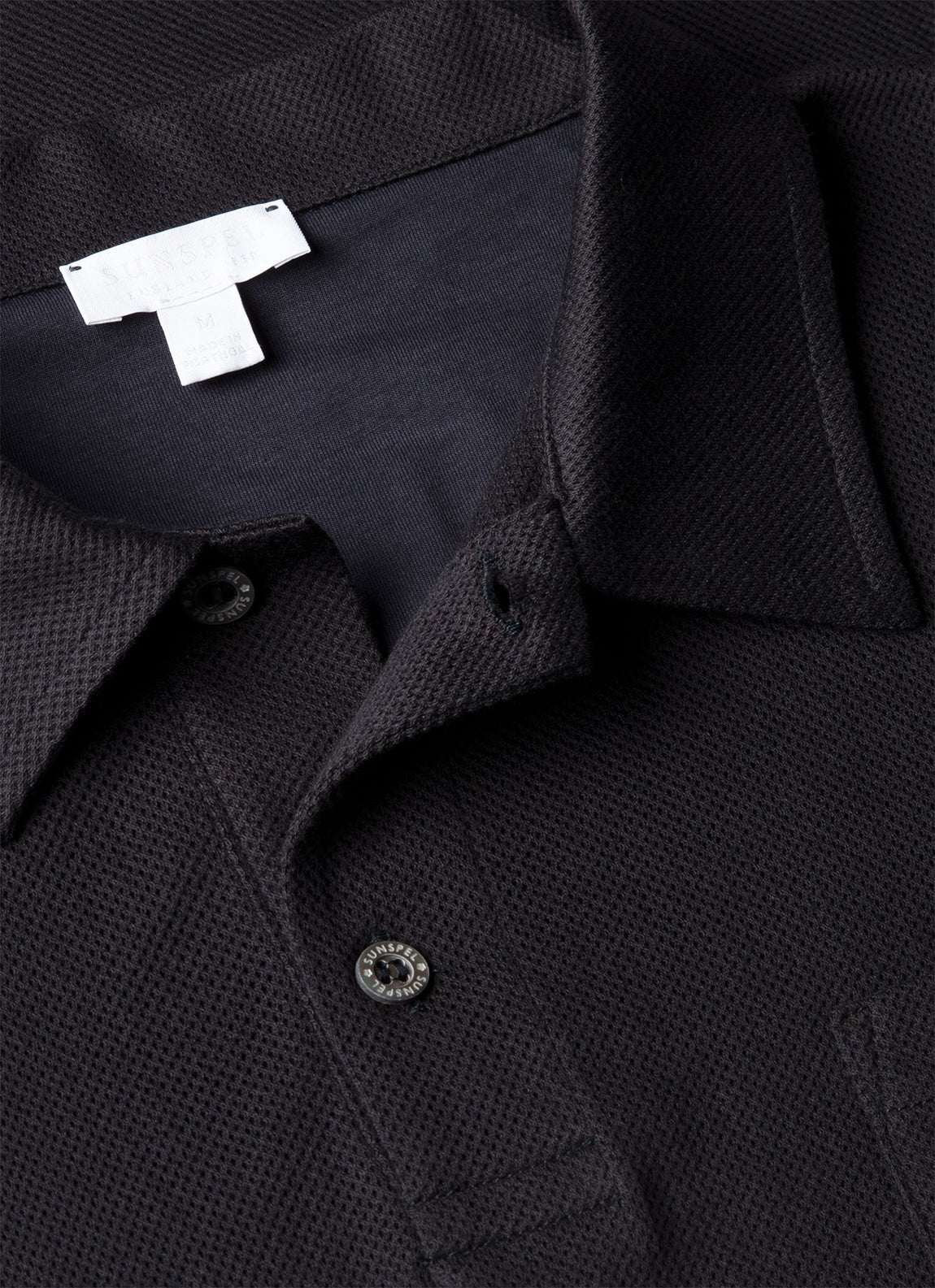 Men's Sea Island Cotton Riviera Polo Shirt in Midnight Navy