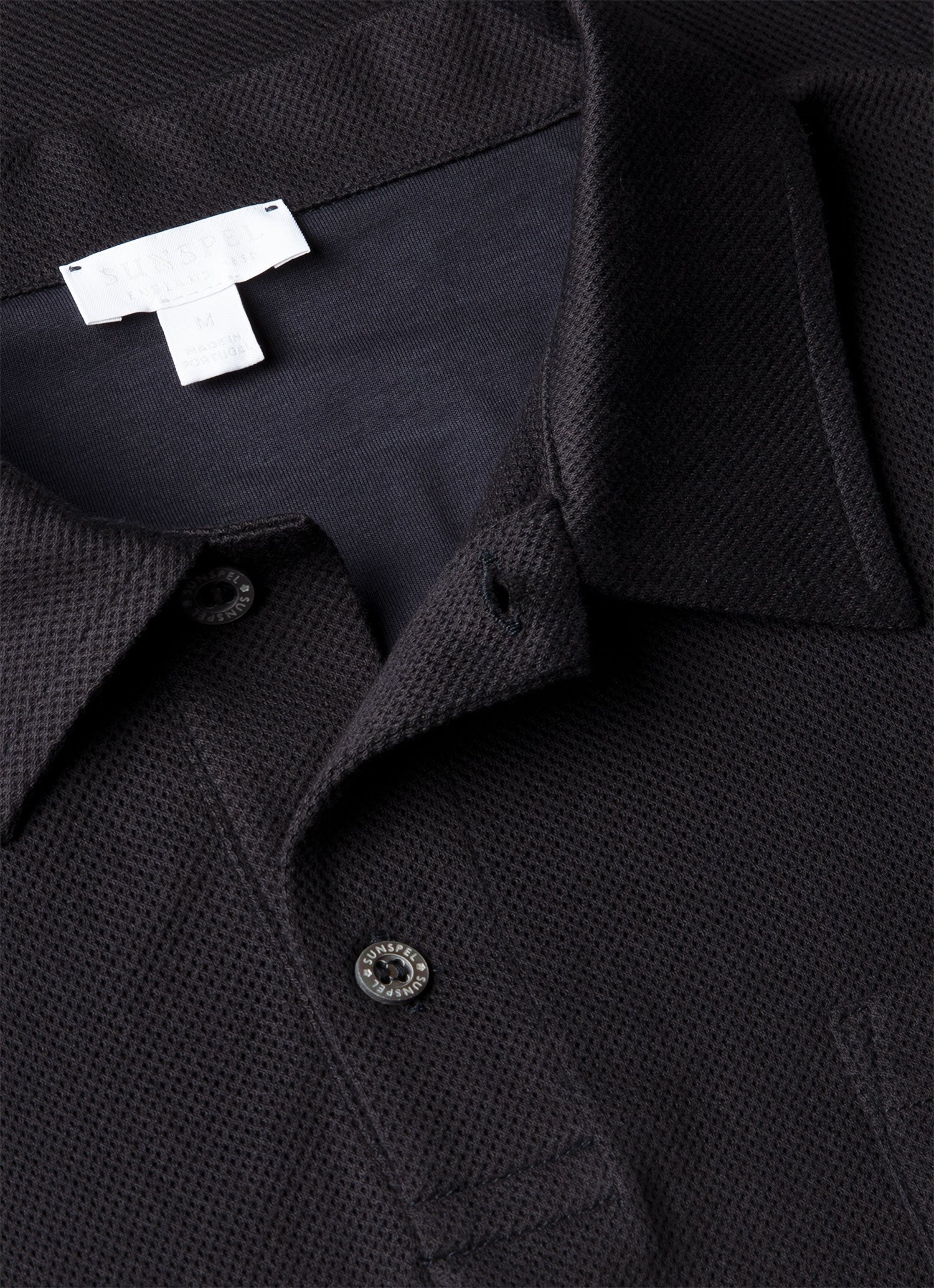 Men's Sea Island Cotton Riviera Polo Shirt in Midnight Navy