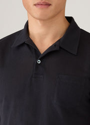 Men's Sea Island Cotton Riviera Polo Shirt in Midnight Navy