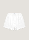 Men's Superfine Cotton Two-Button Boxer Briefs in White