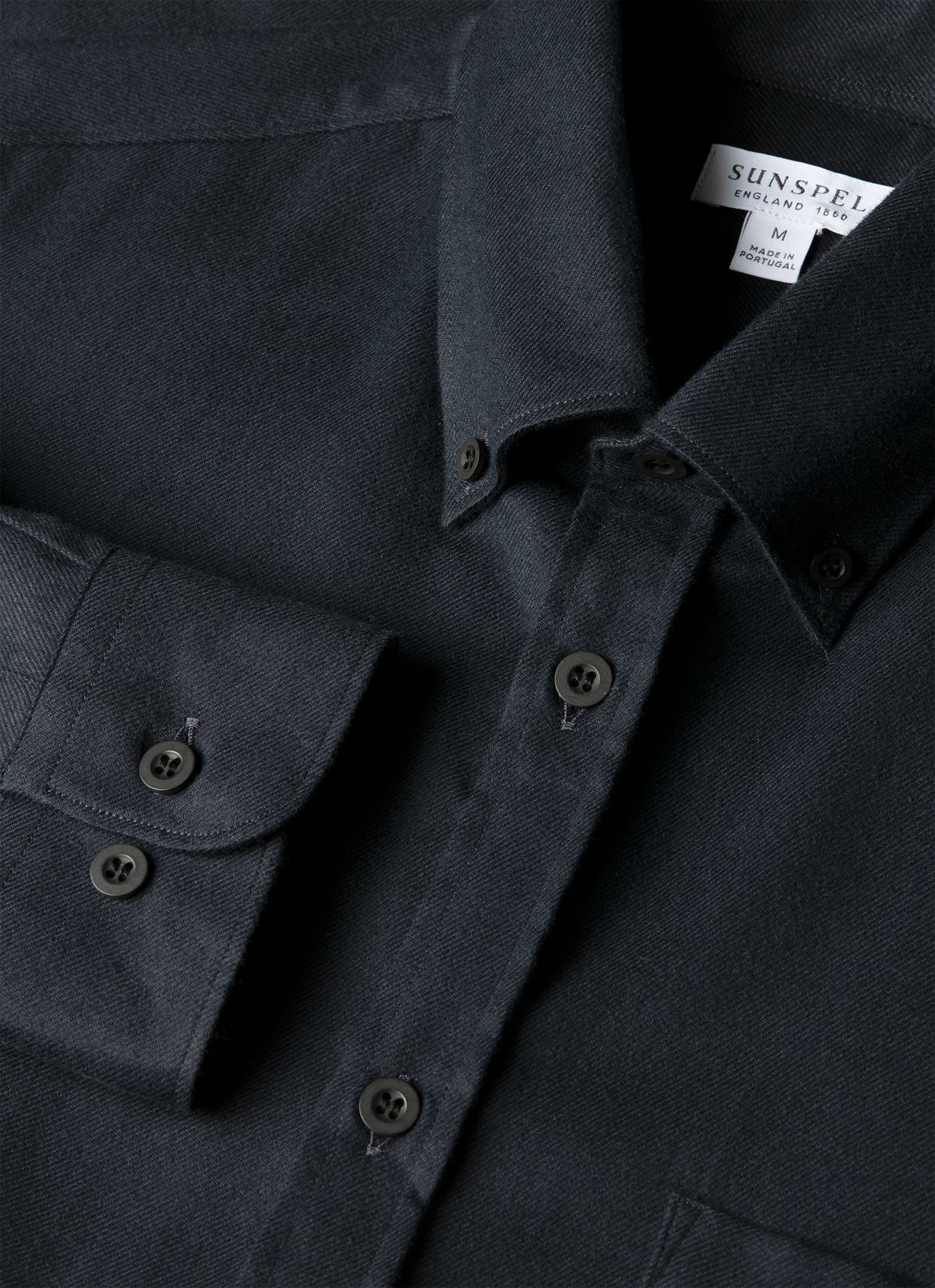 Men's Button Down Flannel Shirt in Black