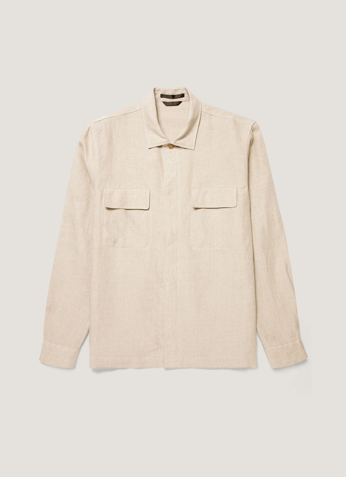 Men's Linen Overshirt in Sand