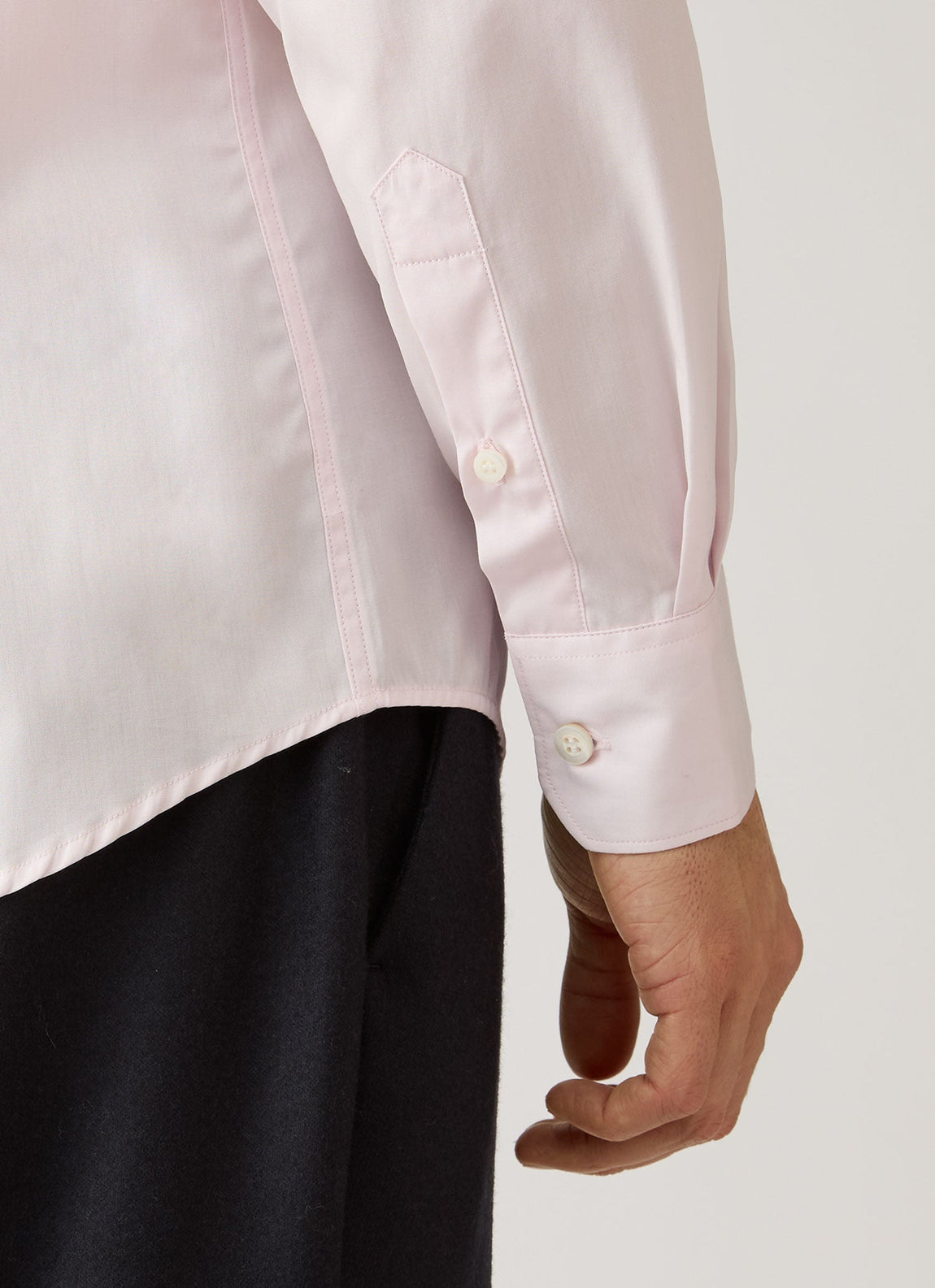 Men's Cotton Poplin Shirt in Light Pink