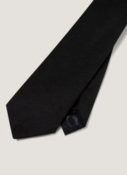 Men's Wool Cashmere Tie in Navy