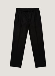 Men's Boiled Wool Trouser in Black