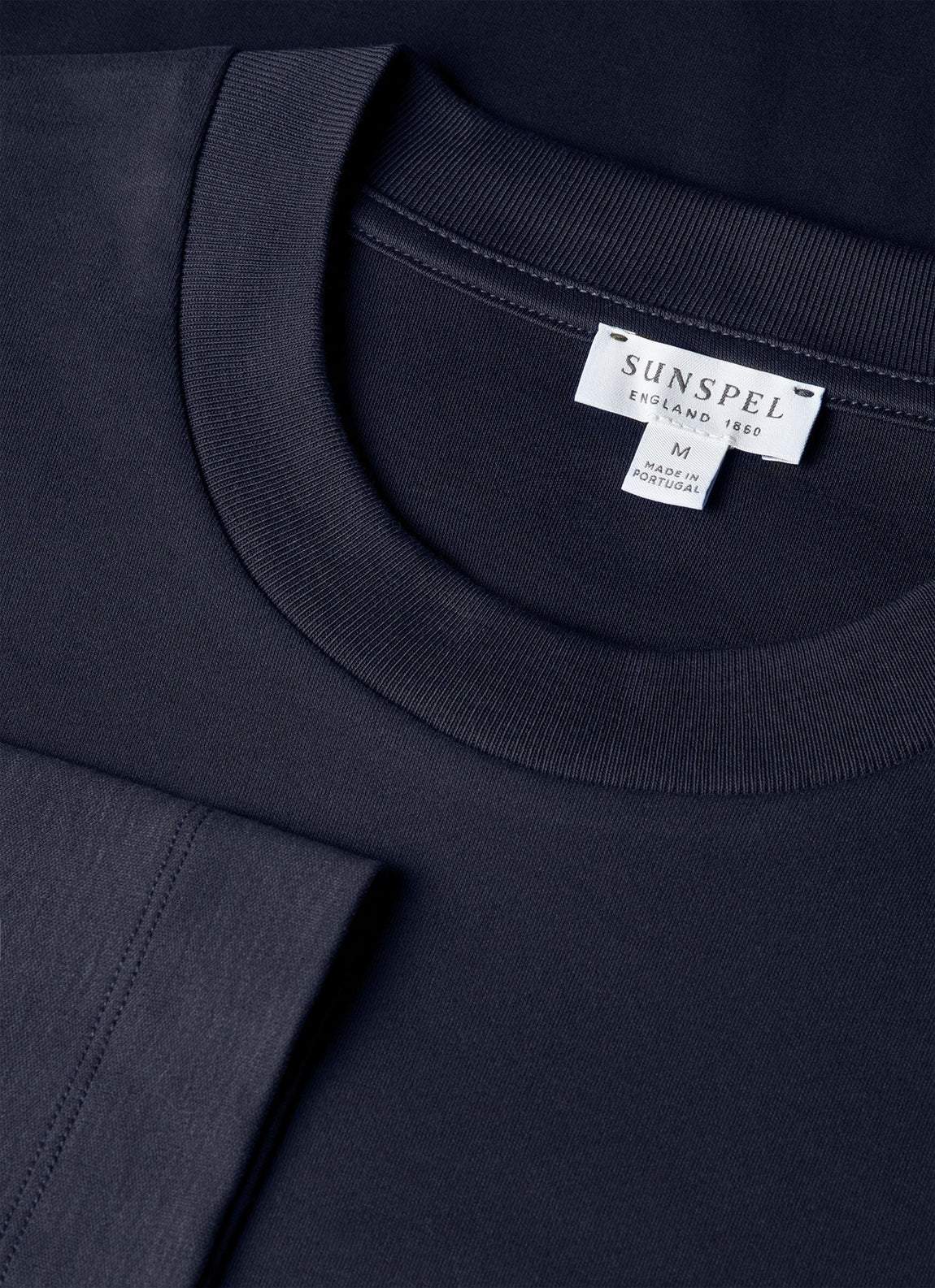 Men's Long Sleeve Heavyweight T-shirt in Midnight Navy