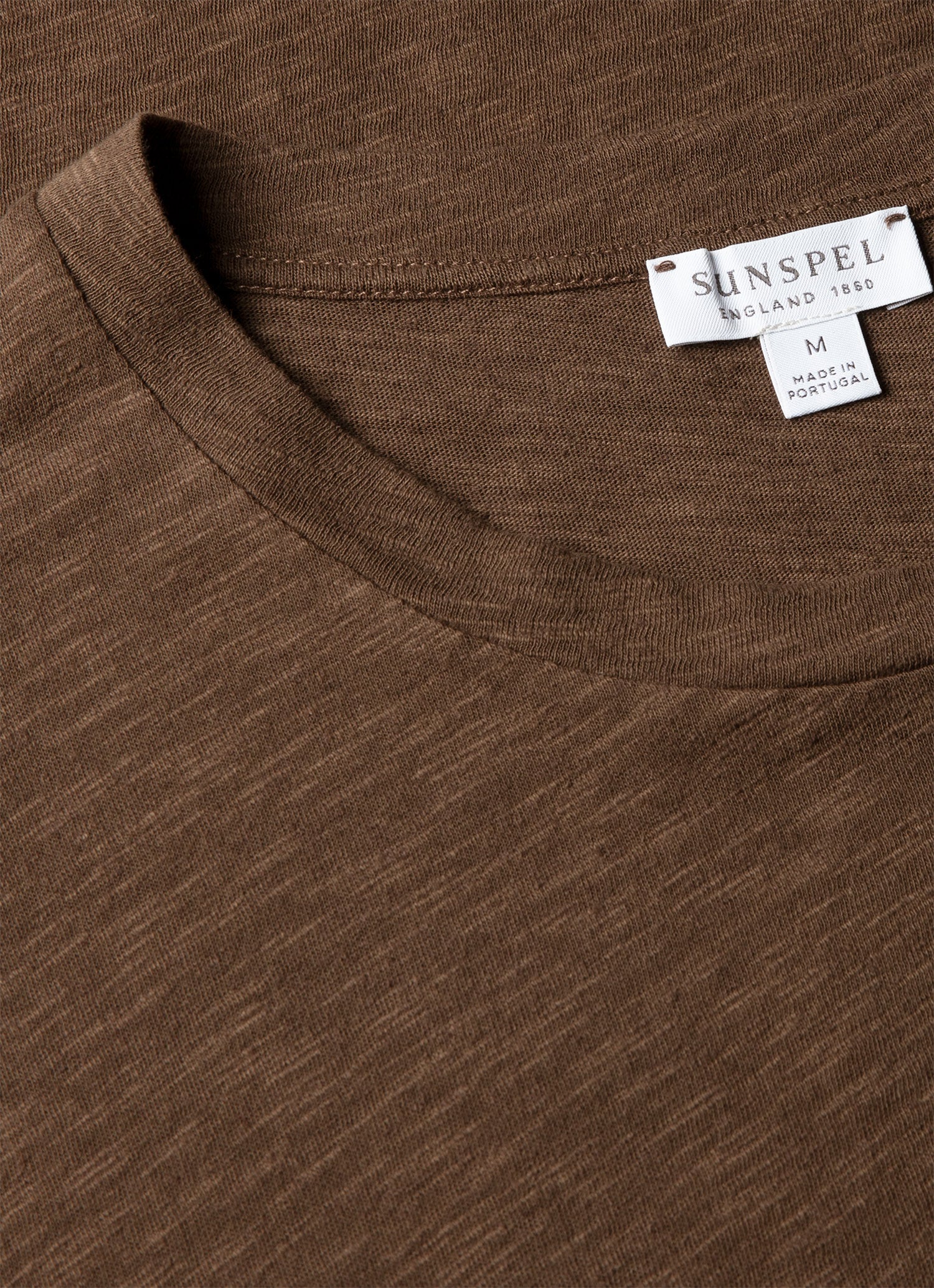 Men's Cotton Linen T-shirt in Dark Walnut