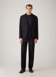 Men's Cotton Piqué T-shirt in Midnight Navy