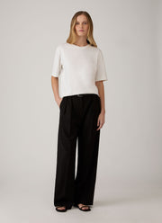 Women's Silk Cotton T-shirt in White