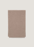 Cashmere Ribbed Scarf in Mink